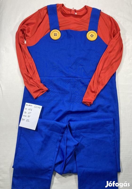 Super Mario jelmez, felnőtt jelmez G517