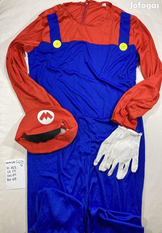 Super Mario jelmez, felnőtt jelmez, új G629