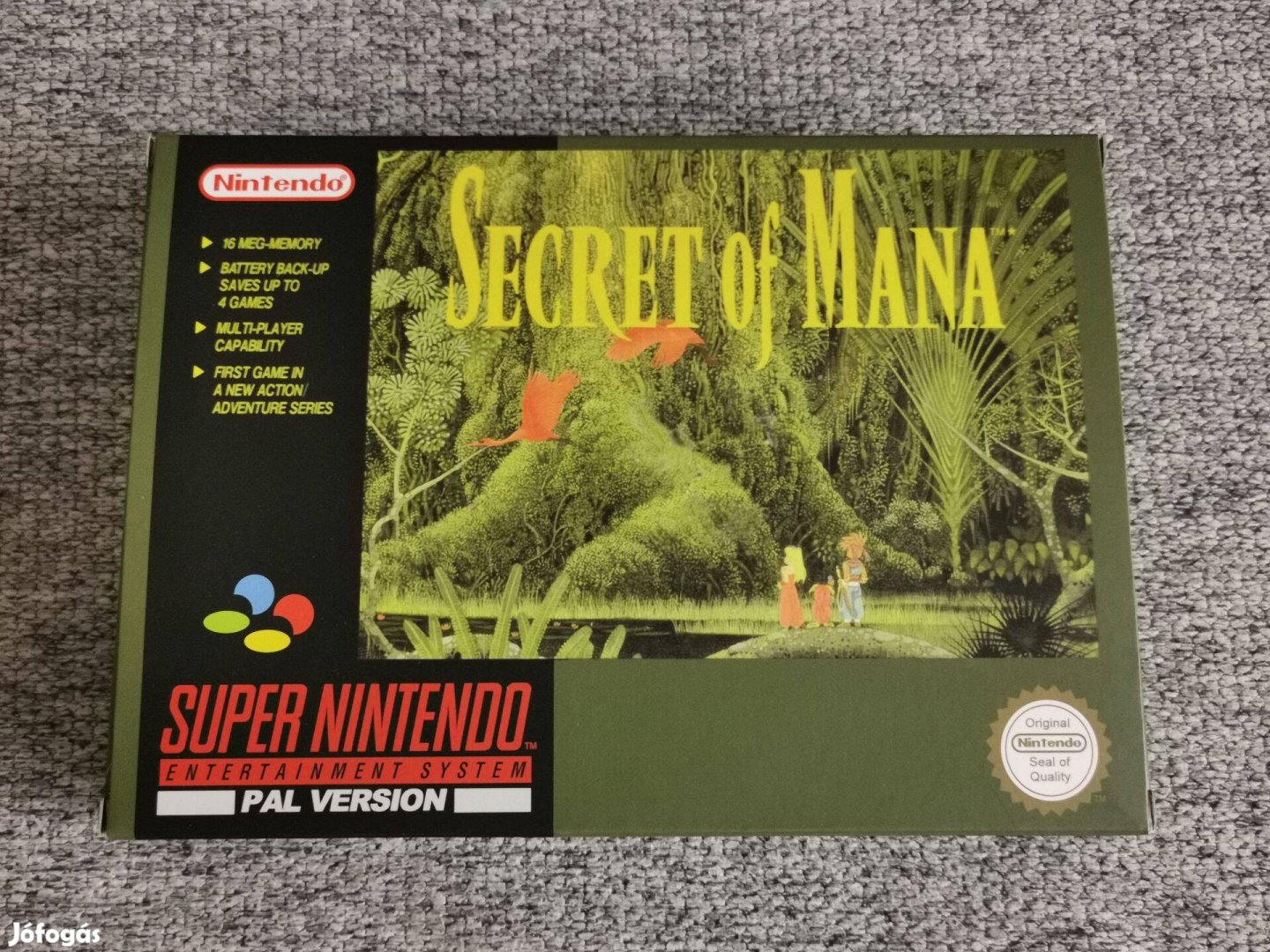 Super Nintendo Secret of Mana SNES PAL repró dobozban