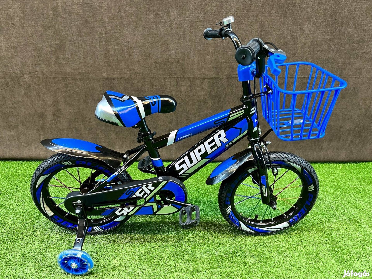 Superbike Gyermek Kerékpár! Teljesen Új! Oldalkerekek! 14"-os!