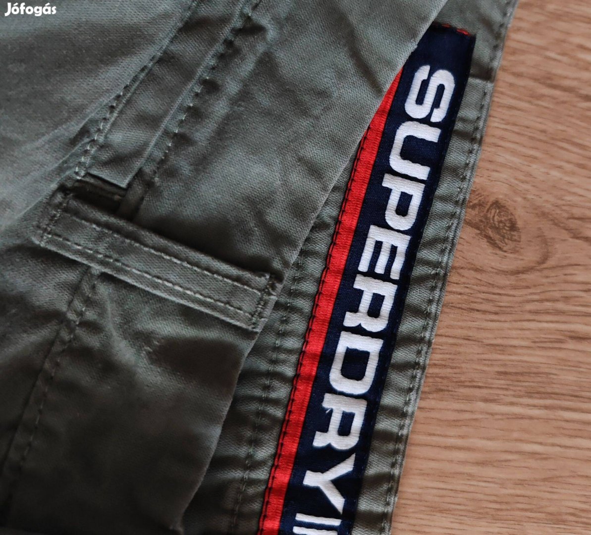 Superdry pamut khaki férfi short