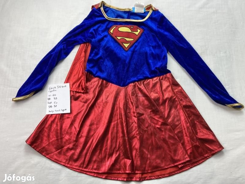 Supergirl jelmez, lány szuperman jelmez, lány szuperhős