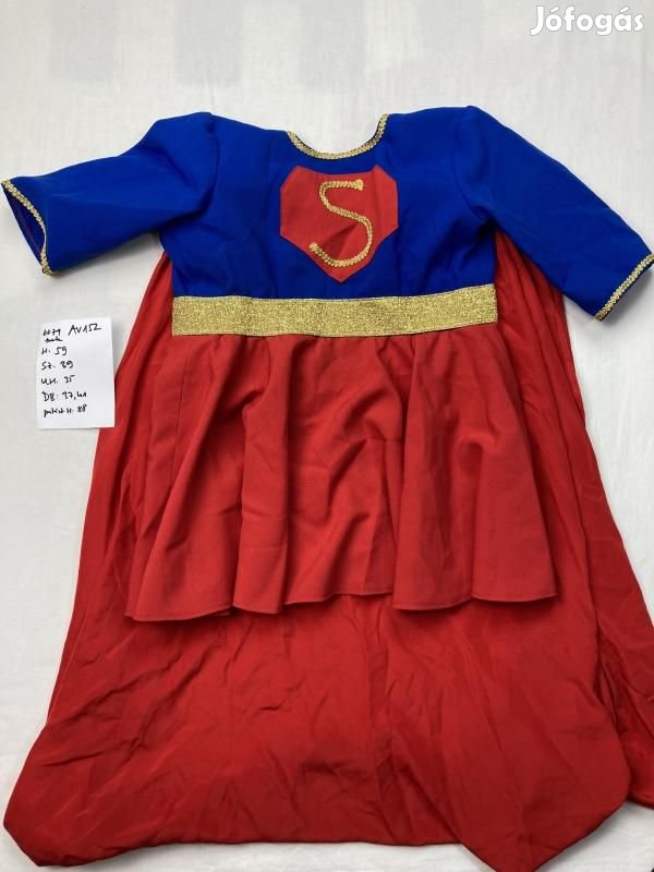 Superman jelmez, lány szupermen jelmez, lány szuperhős jelmez AV152