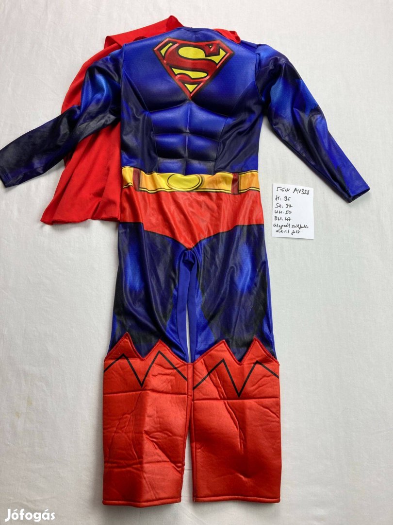 Superman jelmez, szuperhős jelmez 5-6 év AV328