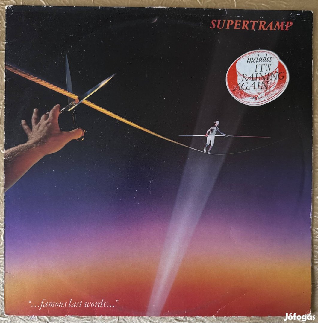 Supertramp Famous Last Words holland bakelit hanglemez LP