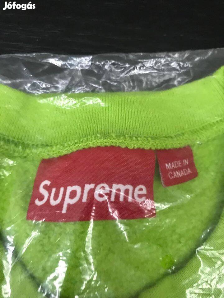 Supreme Cutout Logo Crewneck Lime - M - XX. kerület, Budapest