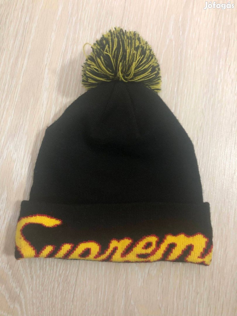 Supreme New Era Script Cuff Beanie Black