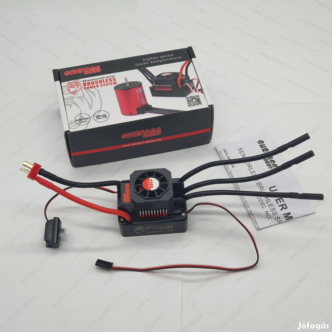 Surpass Hobby KK 120A vízálló brushless szabályzó ESC etetőhajó RC