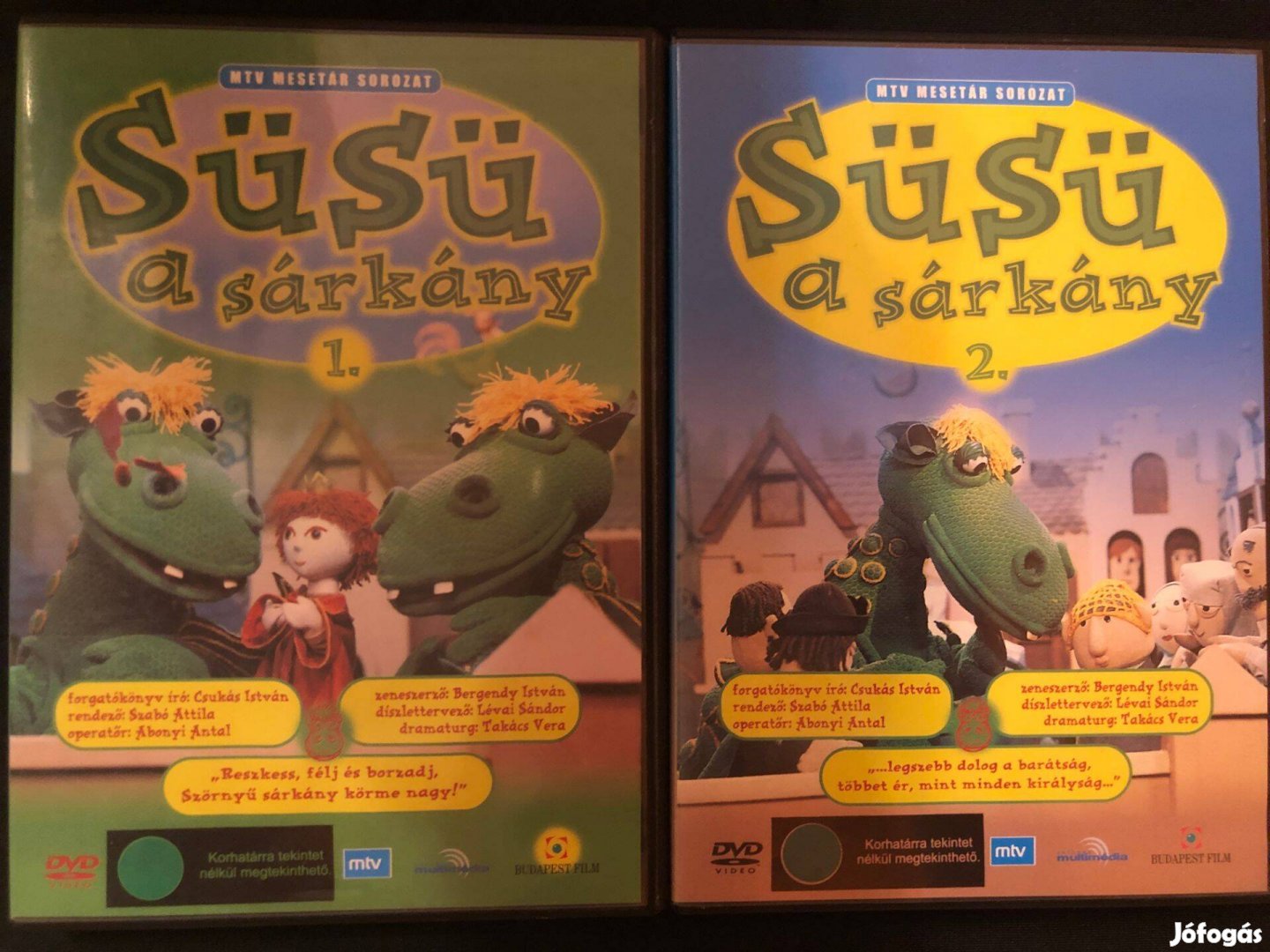 Süsü, a sárkány 1-2. DVD A teljes sorozat (2db dvd, MTV, ritkaság)