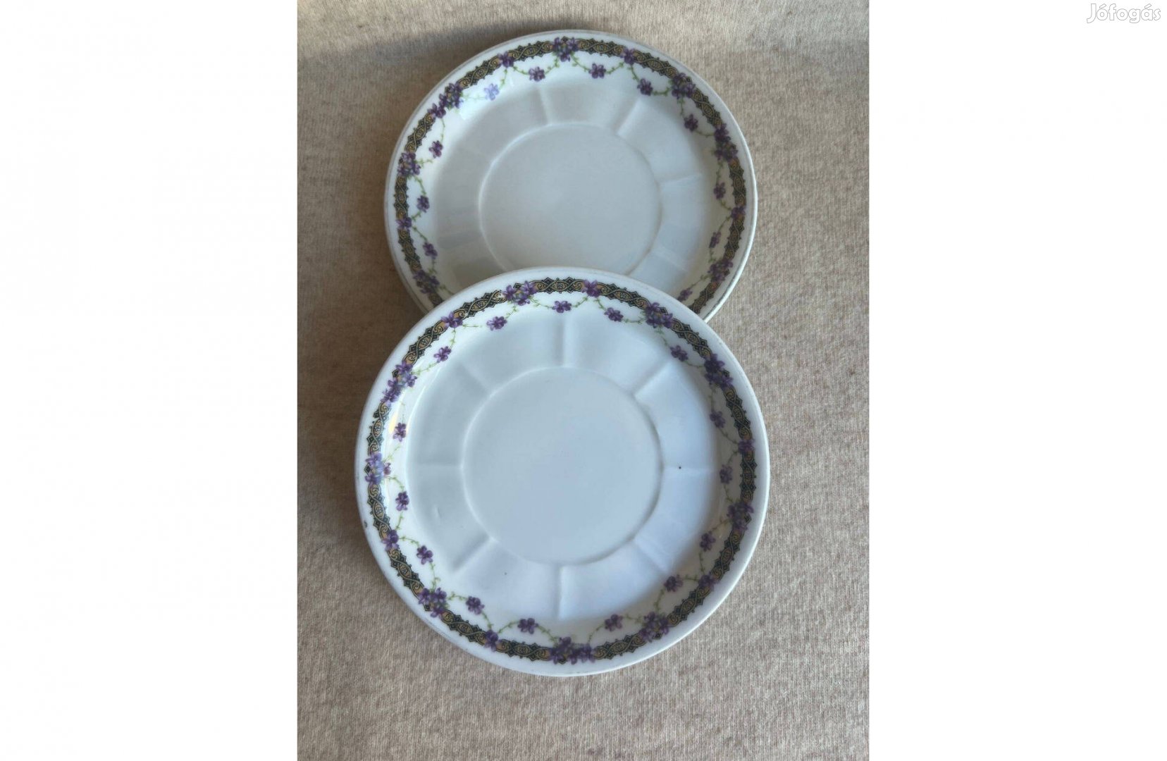 Süteményes tányér, porcelán 2 db