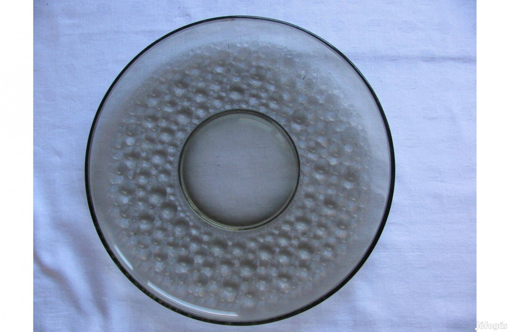 Süteményes üveg tálca , tortatartó kínáló tál