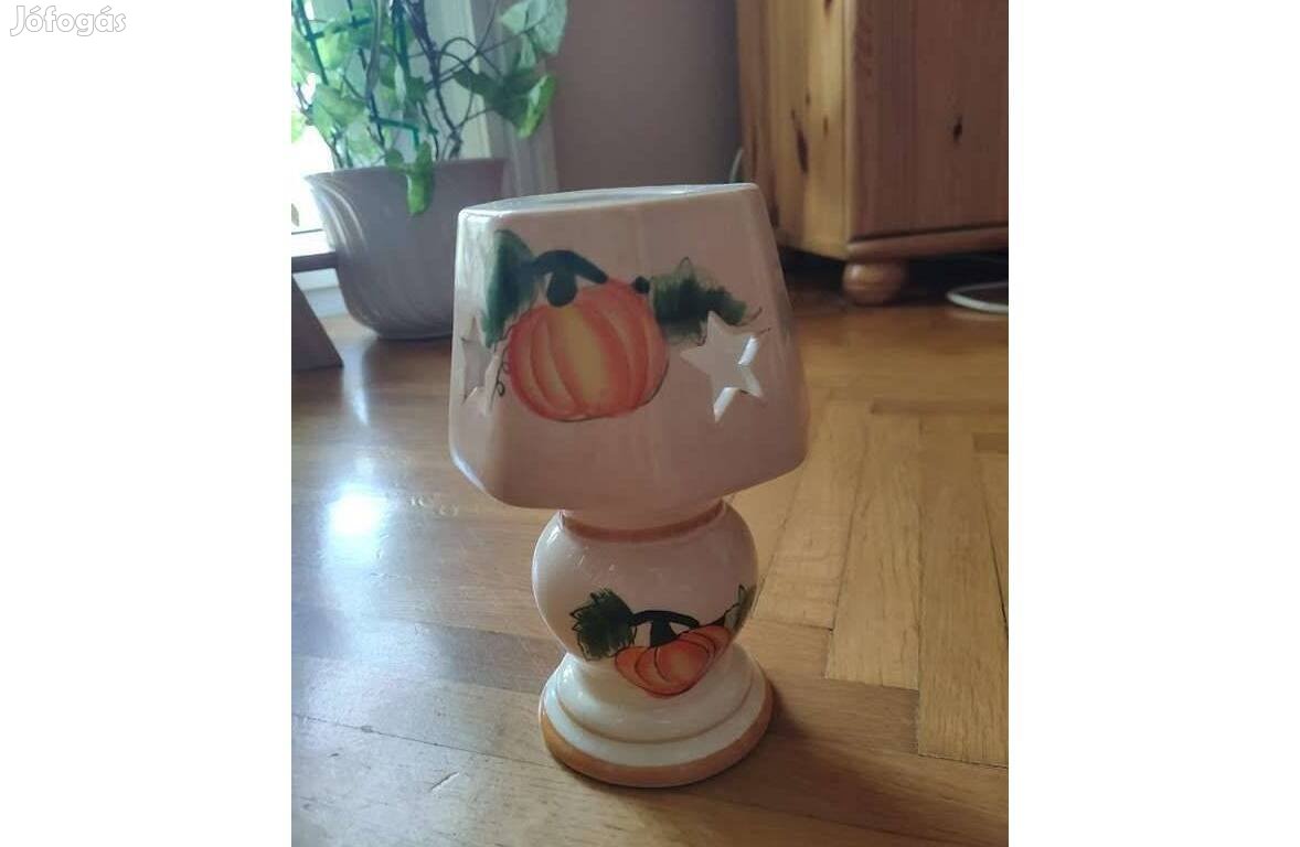 Sütőtök mintájú porcelán mécsestartó lámpa