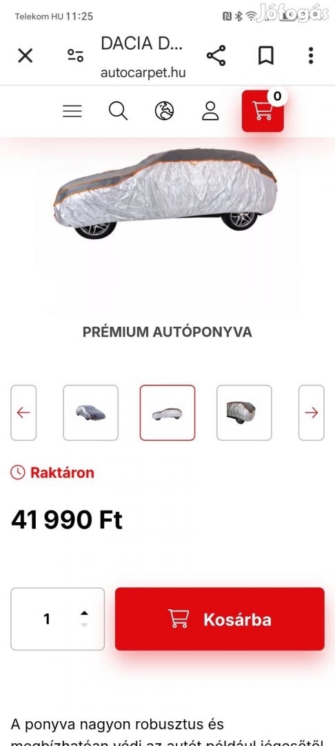 Suv autós ponyva! 