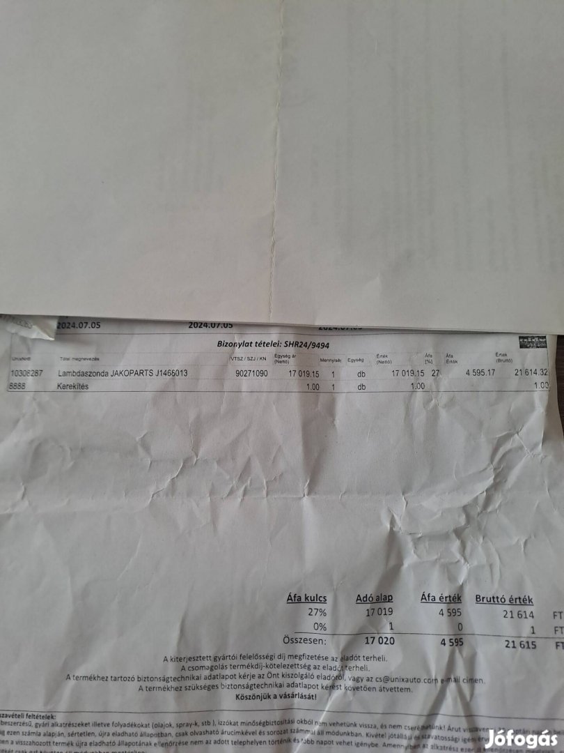 Suzuki 1.3 lambdaszonda