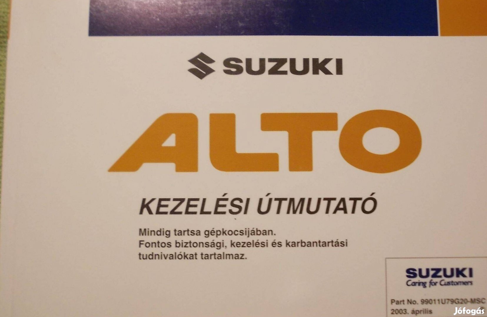 Suzuki Alto 1,1 (2002-2006) kezelési útmutató, kézikönyv, magyar