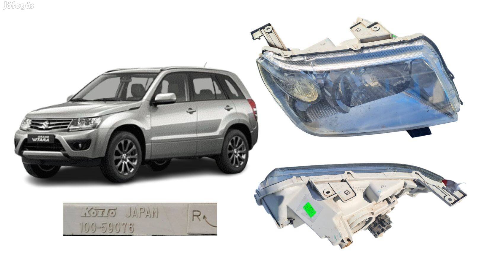 Suzuki Grand Vitara 1.9 DDiS Jx-A bal első fényszóró cikkszám 10059076