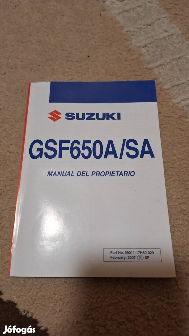 Suzuki Gsf 650 Bandit gyári gépkönyv kézikönyv használati útmutató