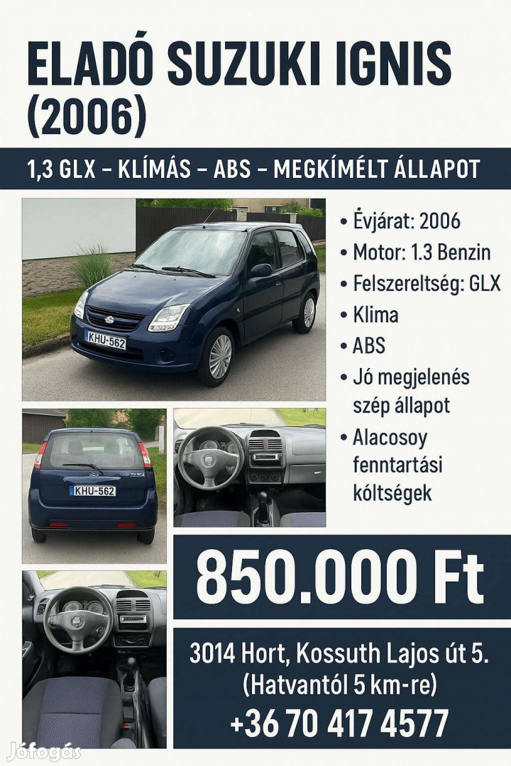 Suzuki Ignis 1.3 GLX AC Rozsdamentes. Klímás