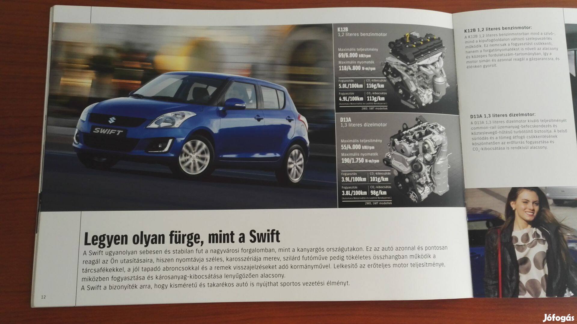 Suzuki Swift magyar nyelvű gyári prospektus katalógus