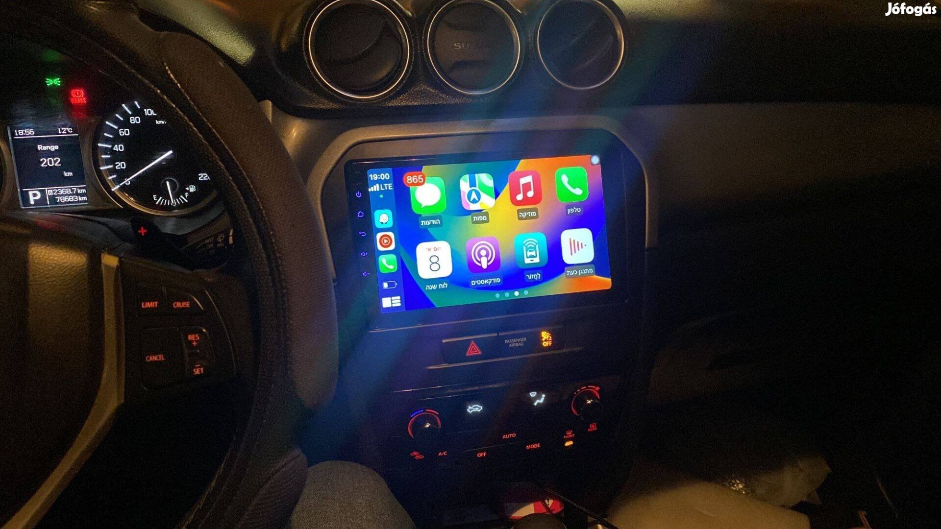 Suzuki Vitara Carplay Android Multimédia GPS Rádió Tolatókamerával
