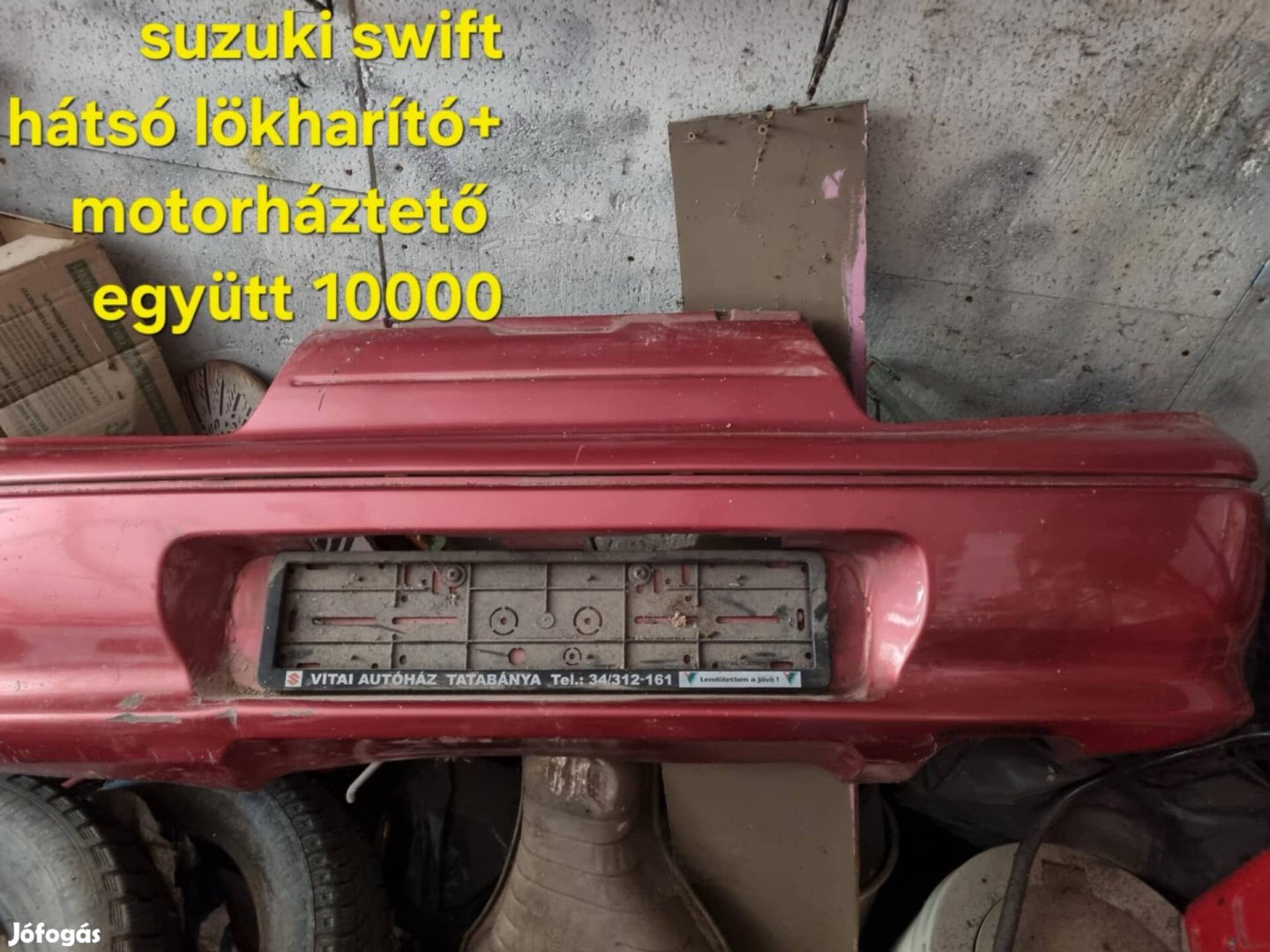 Suzuki swift hátsó lökhárító plusz motorháztető.