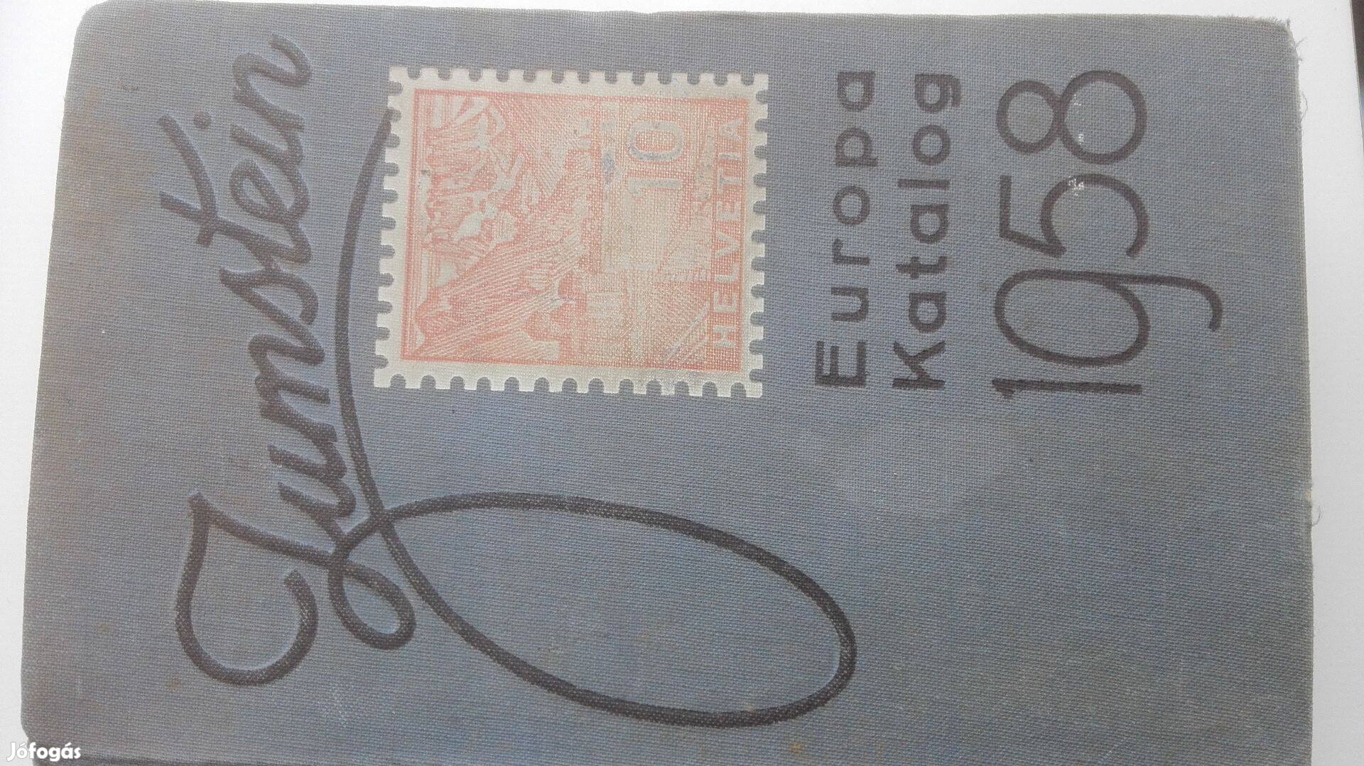Svájci 1958-as Régi Európa bélyegkatalógus