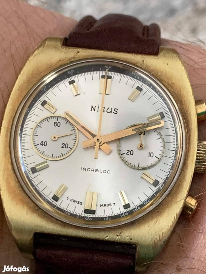 Svájci Nisus chronograph karóra Valjoux 7733