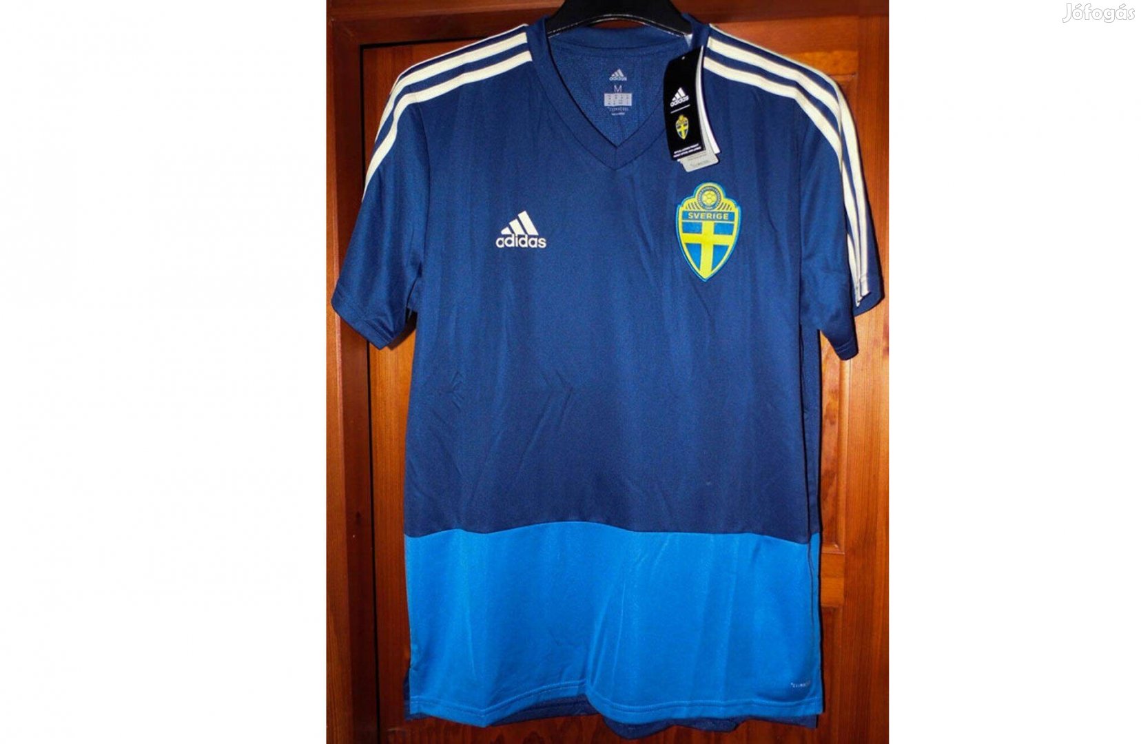Svéd válogatott eredeti adidas mez-póló (L-es)