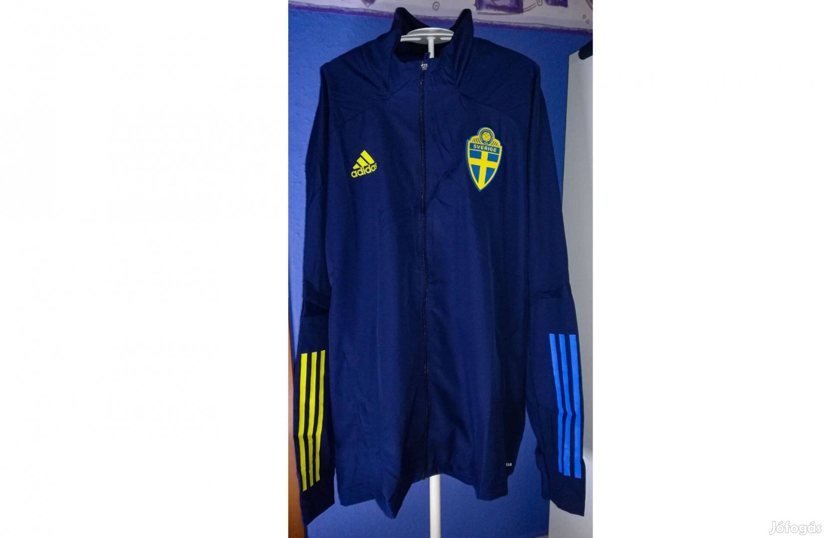 Svéd válogatott sötétkék eredeti adidas cipzáras felső (2XL)