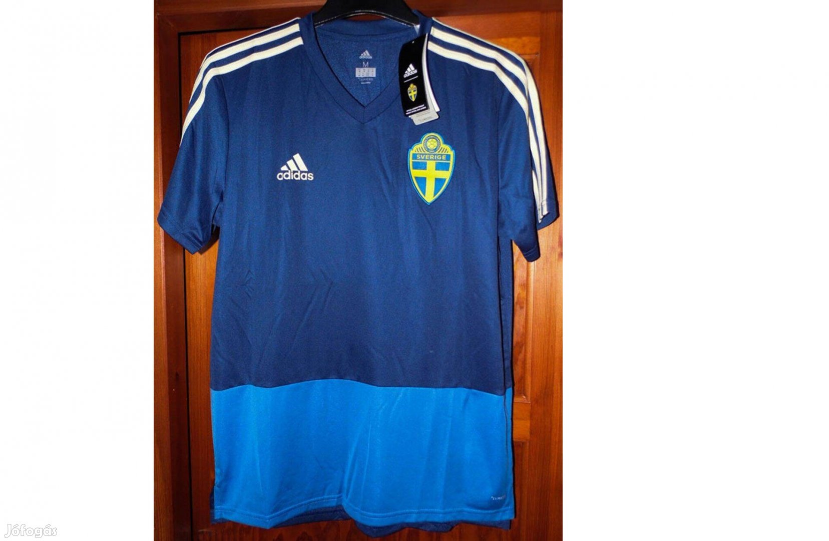 Svéd válogatott sötétkék eredeti adidas mez-póló (L)
