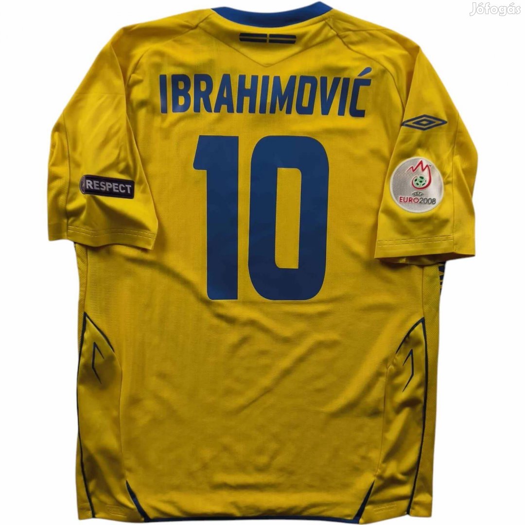 Svédország 2008-10 Umbro hazai Zlatan Ibrahimovic foci mez L-es