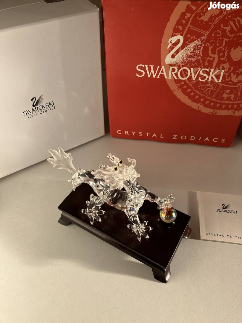 Swarovski crystal sárkány figura