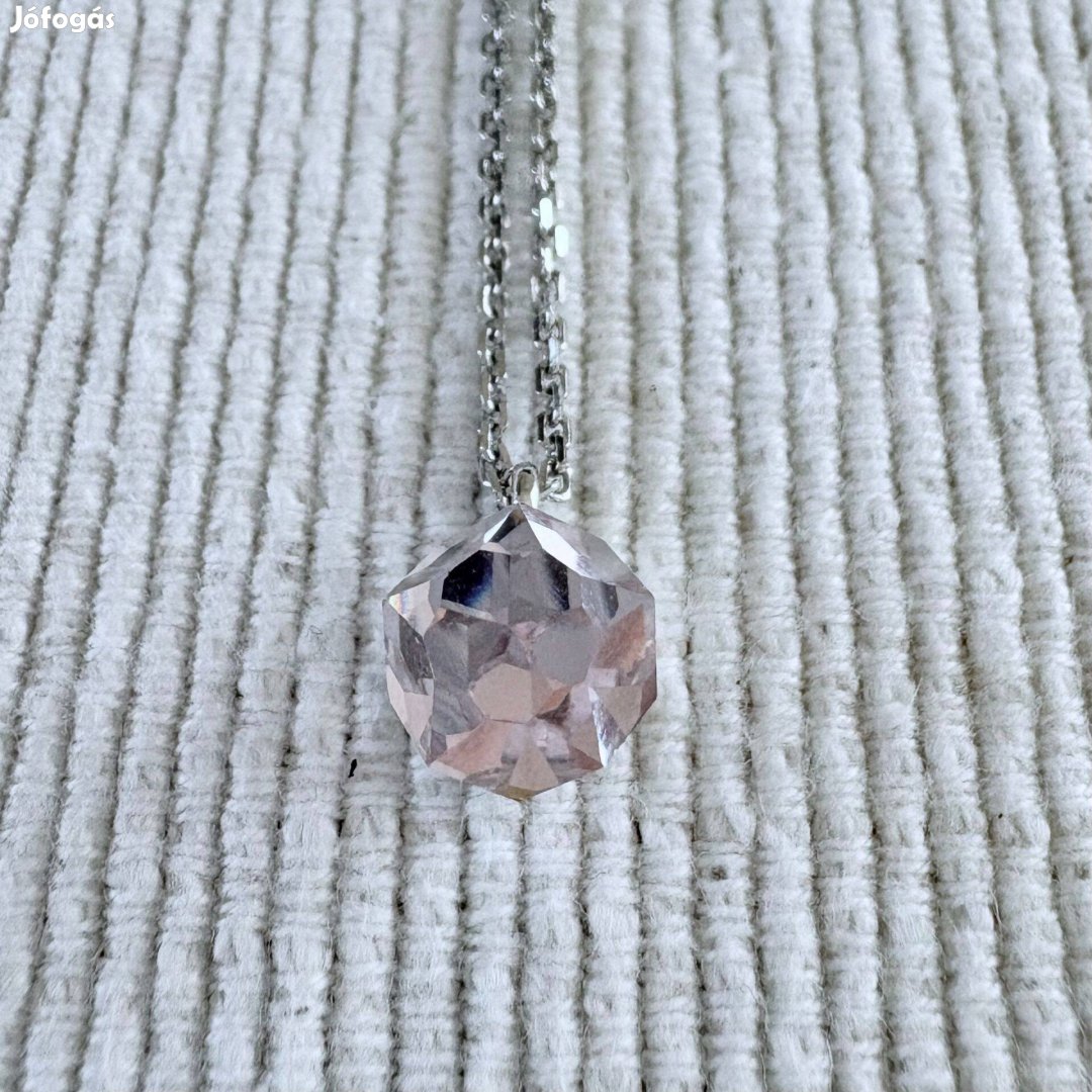 Swarovski ezüst nyaklánc rózsaszín medállal