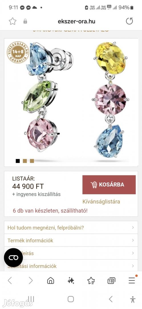 Swarovski gema,új 