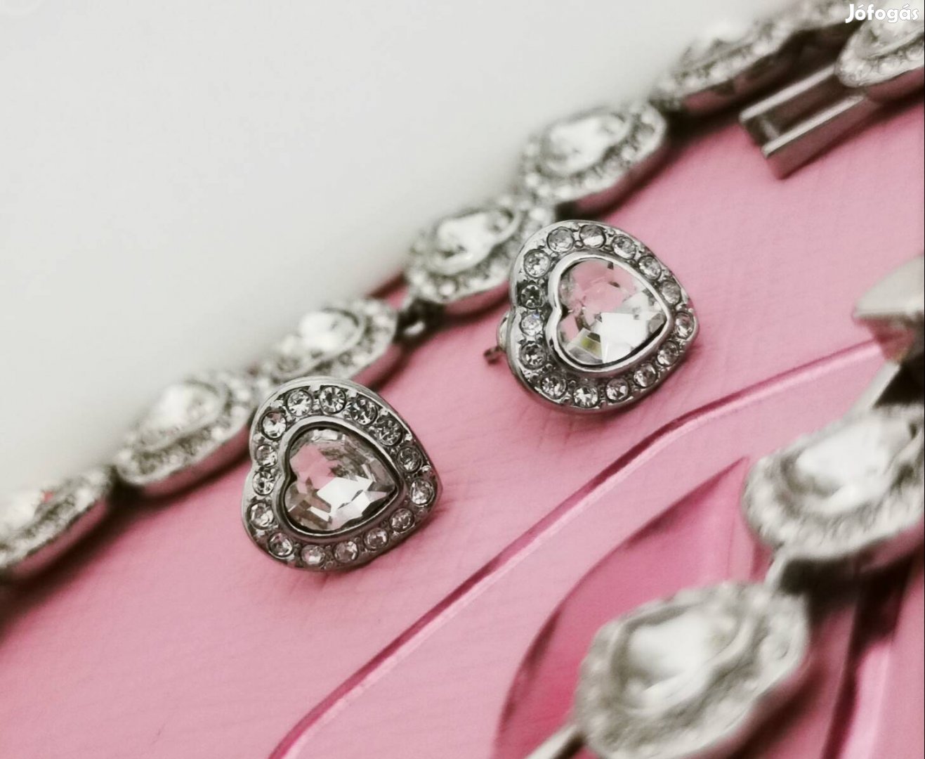 Swarovski szivecskés ékszerszett 
