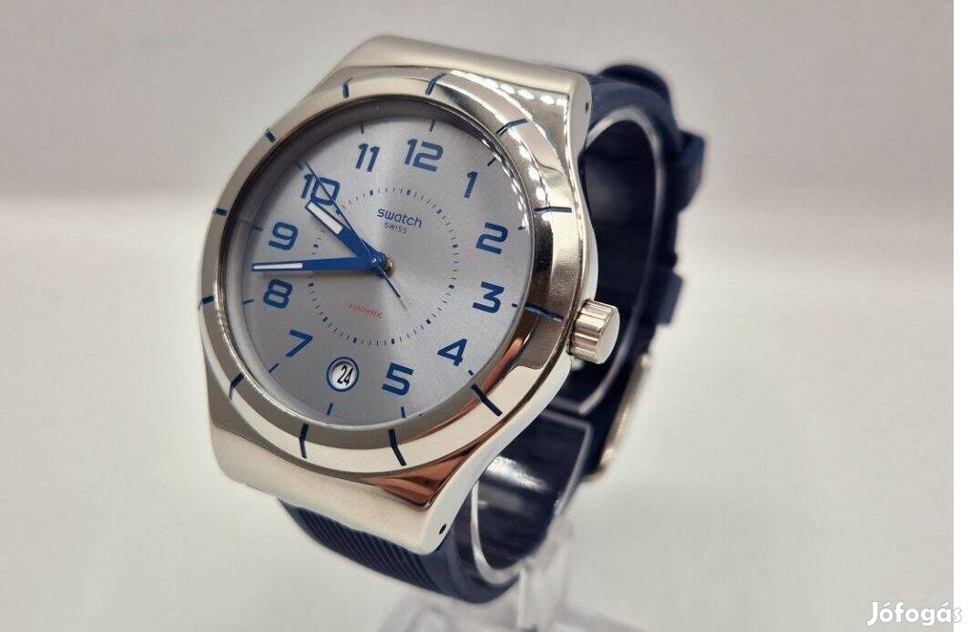 Swatch Yis409 Sistem 51 Irony férfi karóra, kék/ezüst, használt