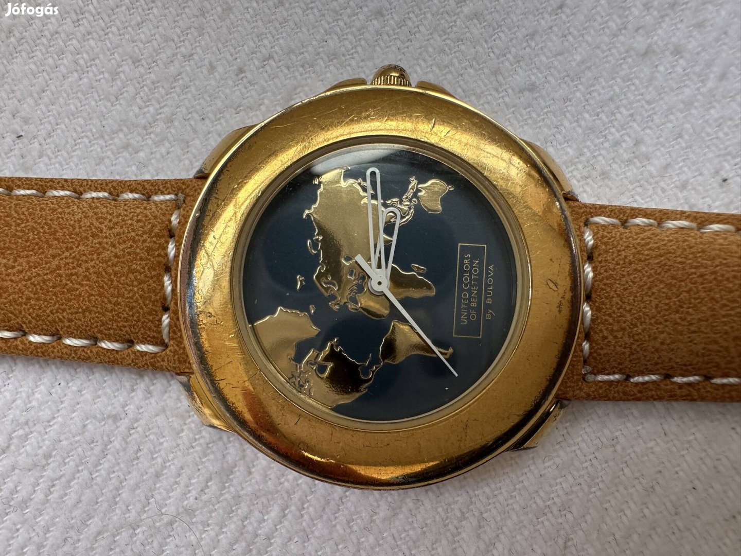 Swiss Bulova Benetton kvarc férfi óra 36 mm 1990. ronda