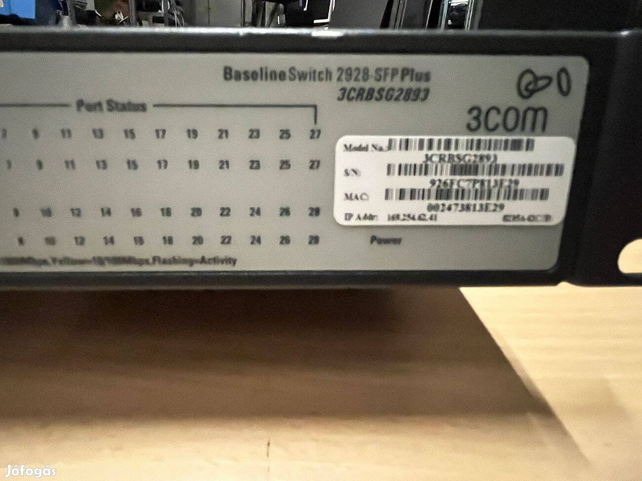 Switch 2928-SFP Plus, 3Com Baseline - használt switch