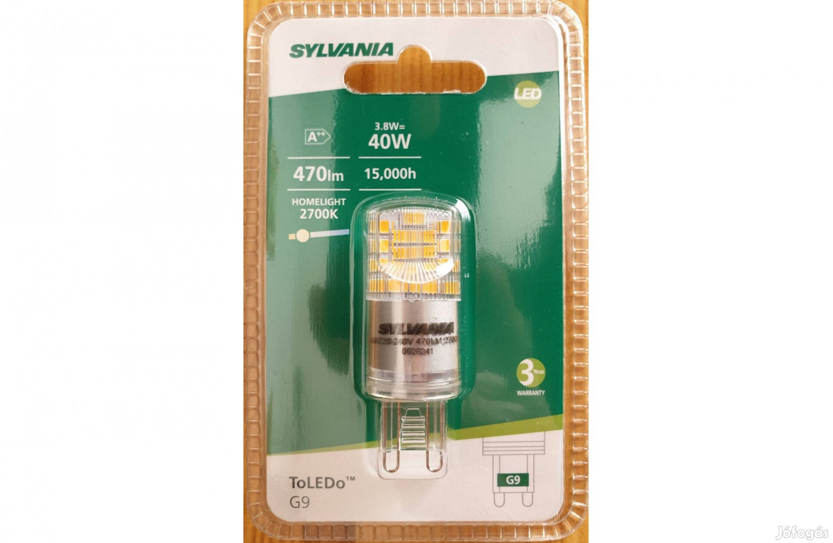 Sylvania LED izzó égő G9 foglalat 3,8W 40W meleg fehér Új