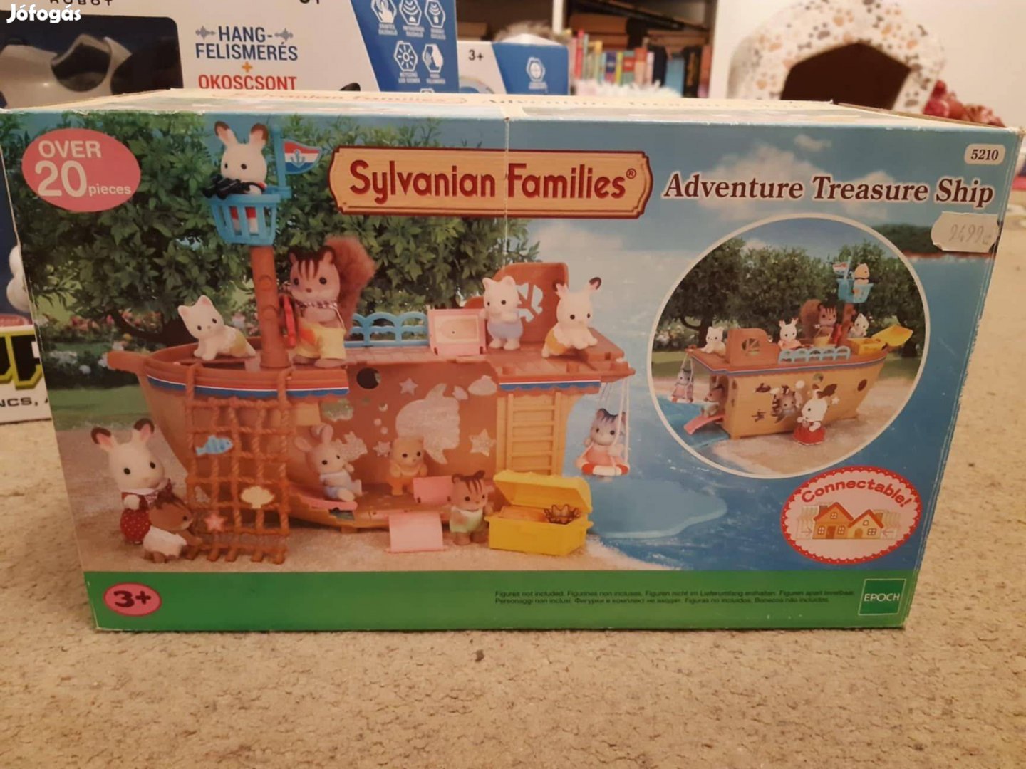 Sylvanian families - Kincses hajó, zöldséges kert, sátor, 4 figurával