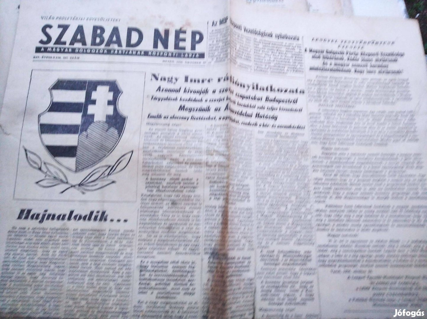 Szabad Nép 1956-os kordokumentum