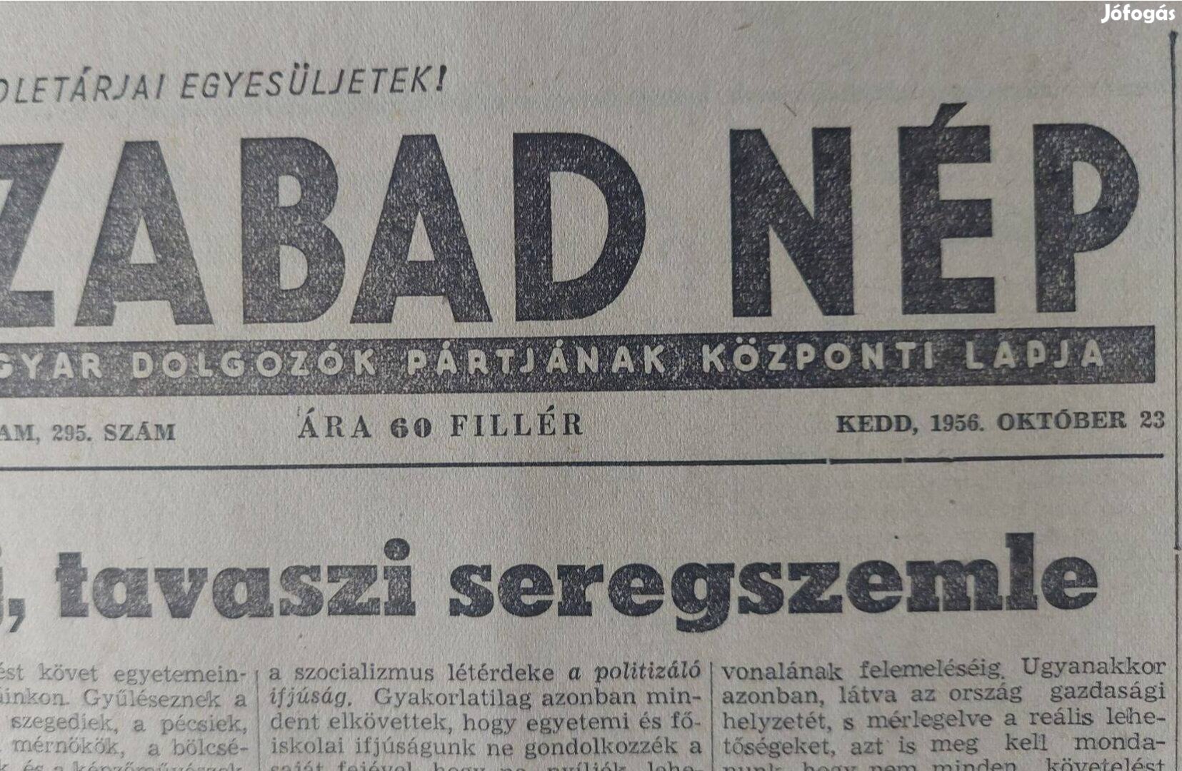 Szabad Nép, 1956 október 23