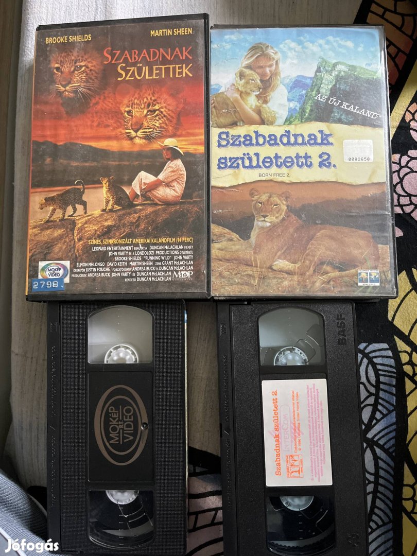 Szabadnak születtek 1-2 vhs pakk