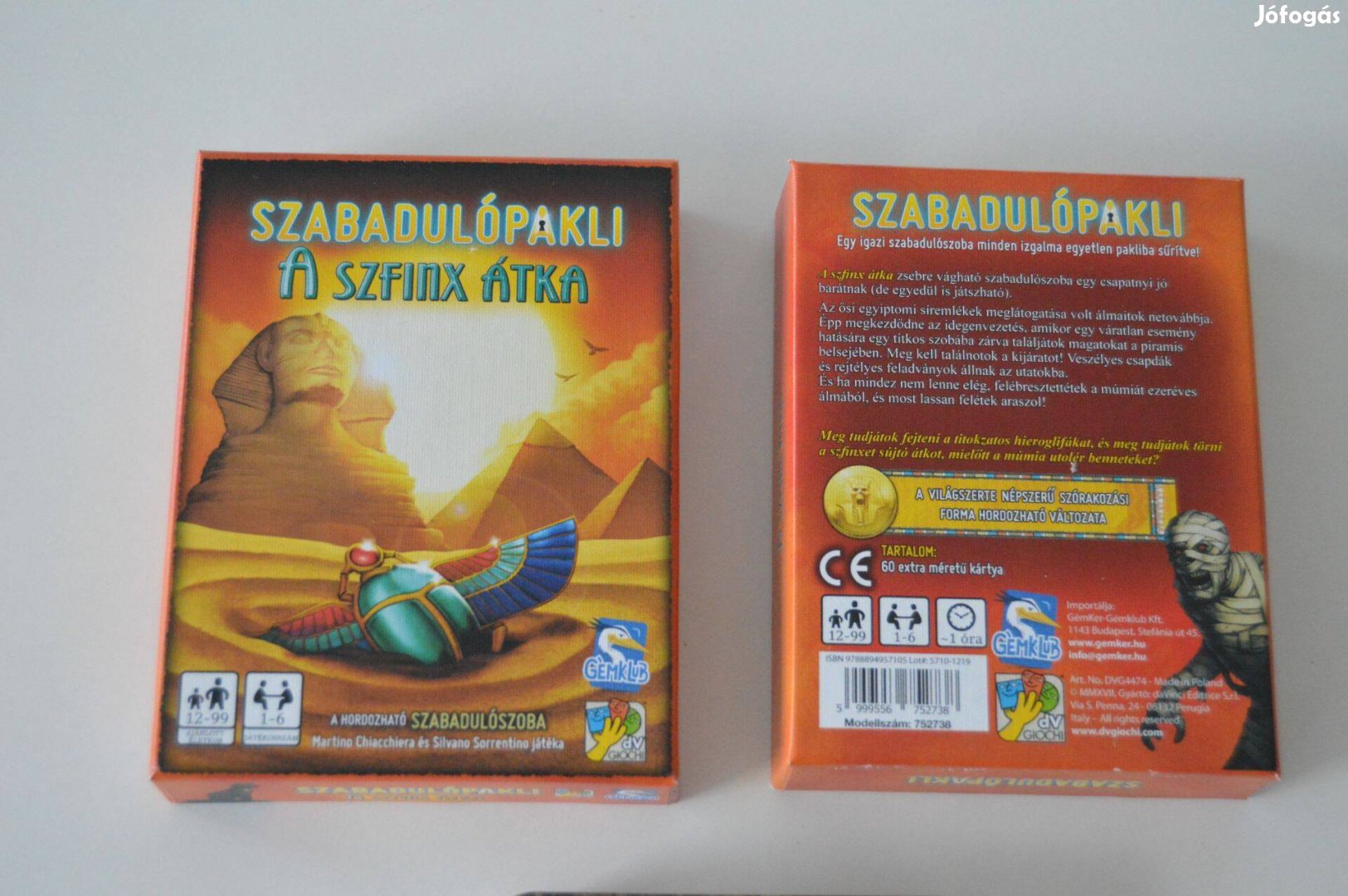 Szabadulópakli: A szfinx átka, 12 éves kortól, újszerű