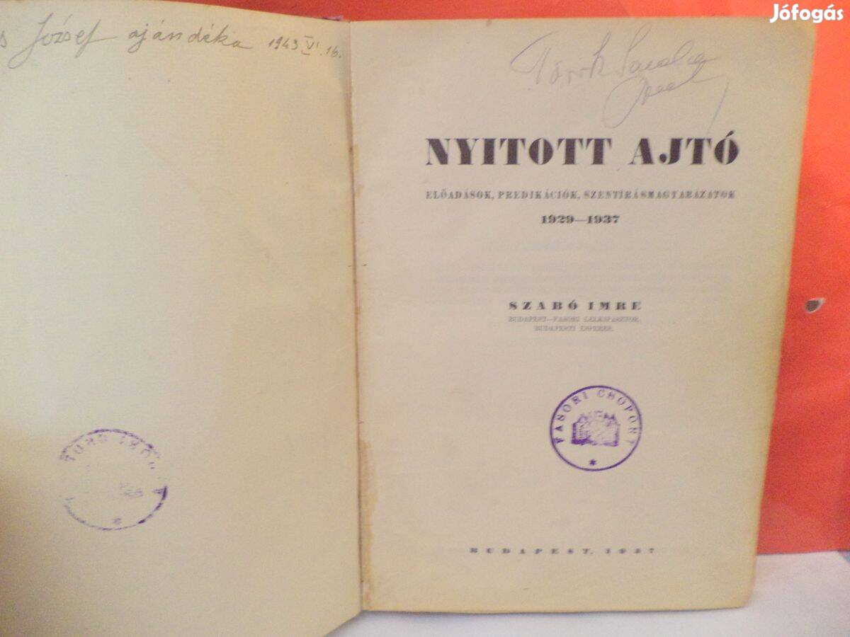 Szabó Imre: Nyitott ajtó