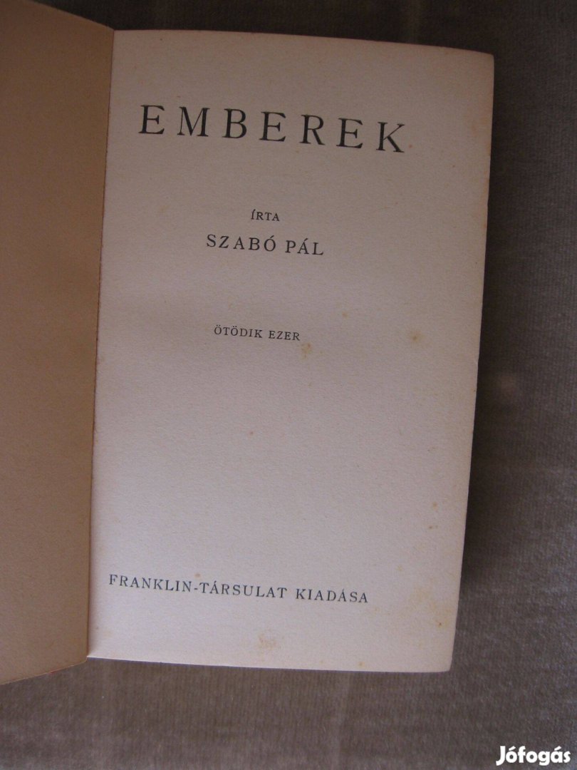 Szabó Pál: Emberek-könyv