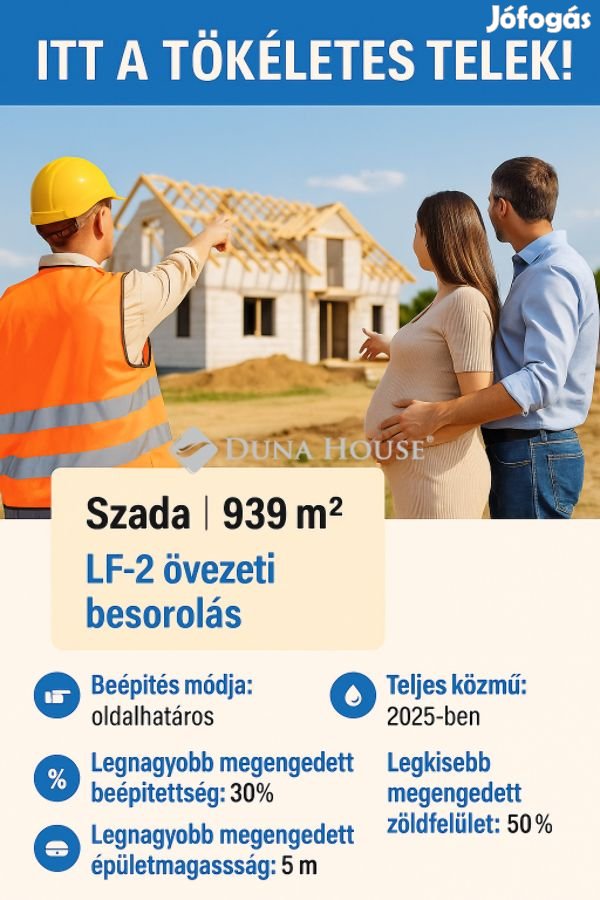 Szadai eladó 939 nm-es telek