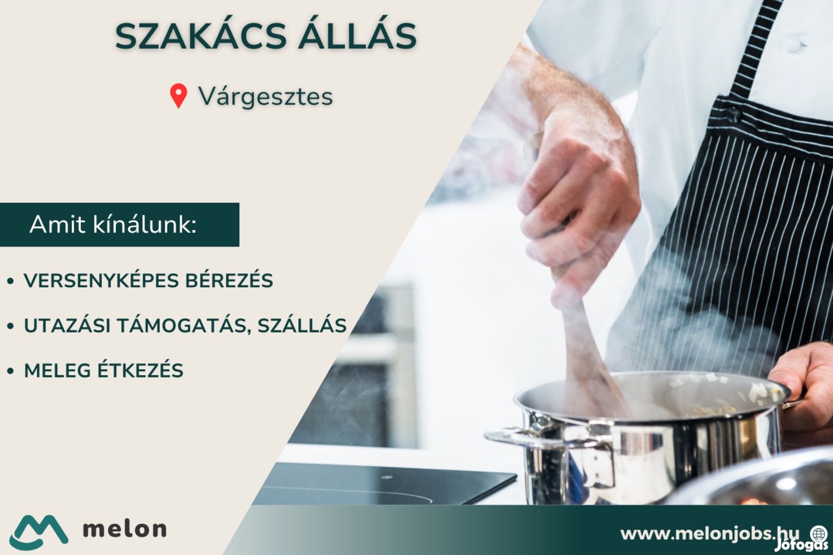 Szakács álláslehetőség