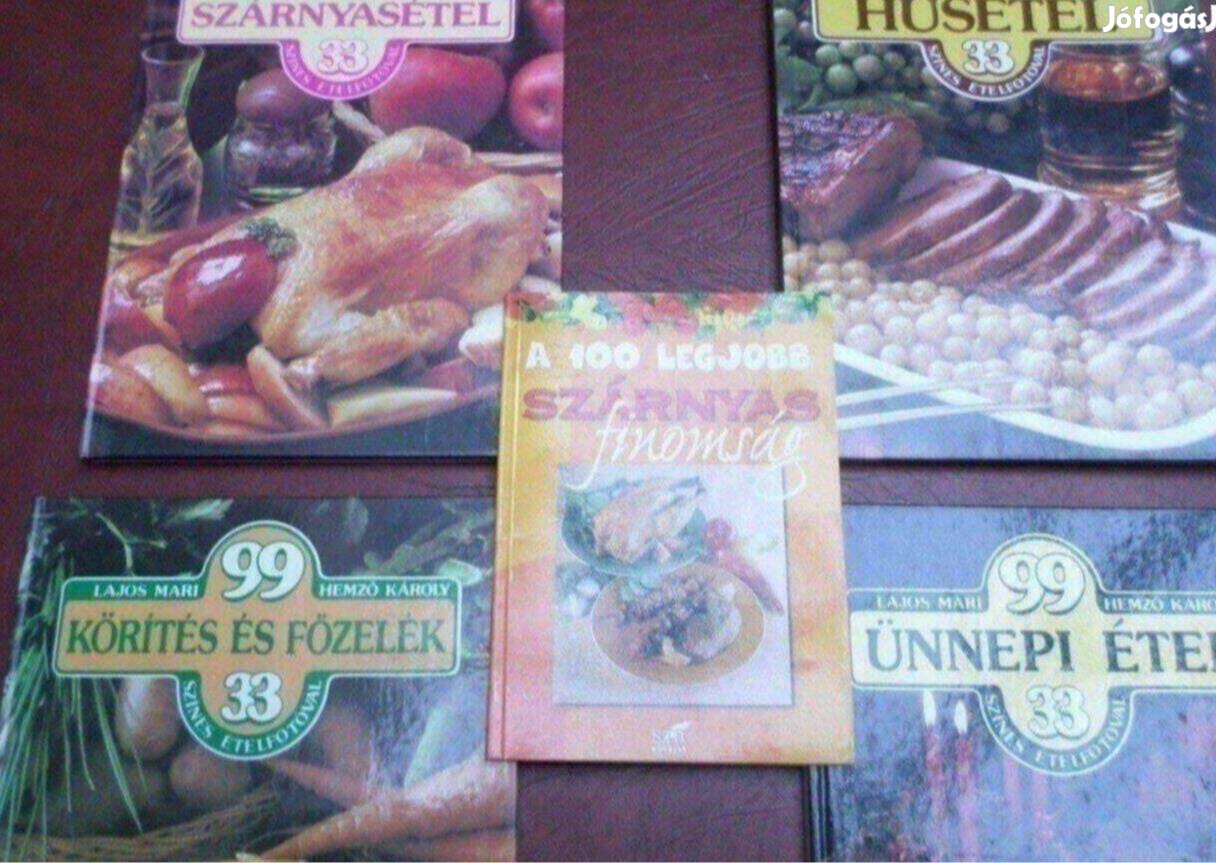 Szakács könyv gyűjtemény új olvasatlan