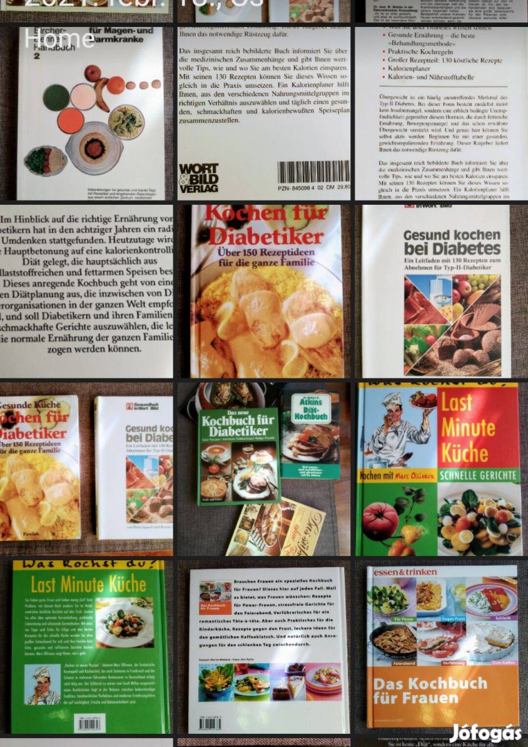Szakács könyvek Sokféle diétás reform német nyelvű Új